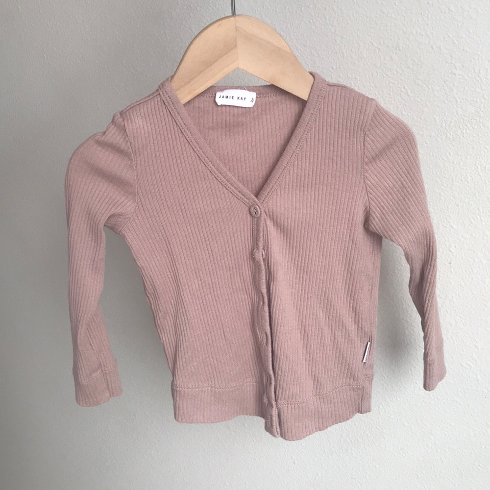 Ribbed cotton modal cardigan Jamie Kay Rosy 2t
